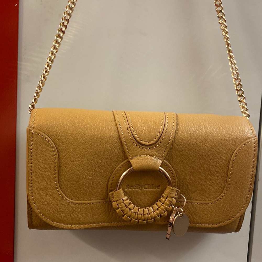 See by Chloé Hana Tan Leather Crossbody Wallet/Bag